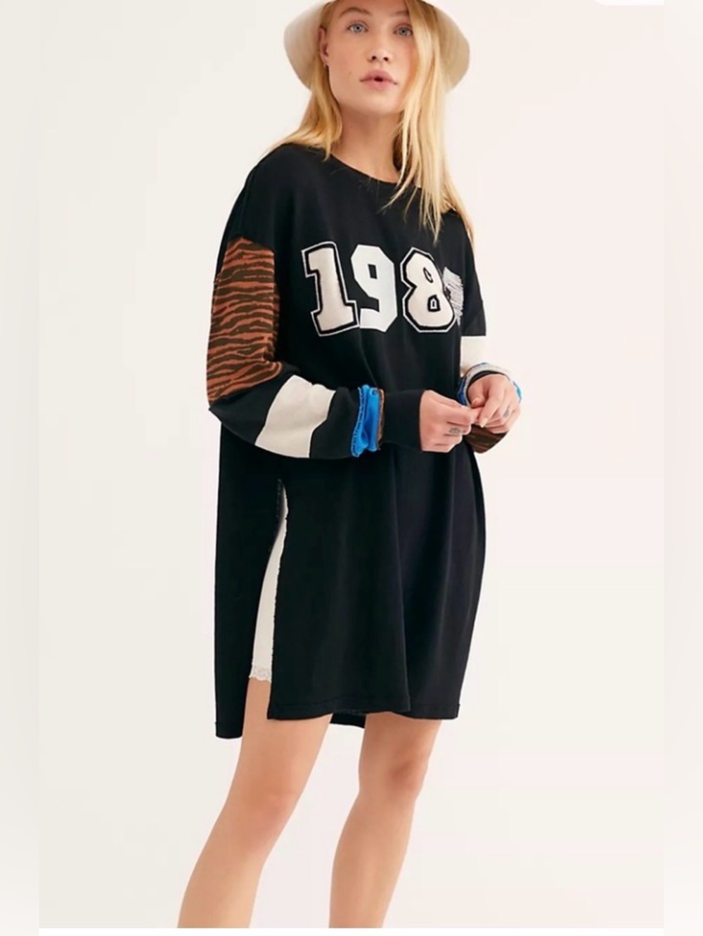 We The Free Wildside Maxi Top in Black Combo, size L